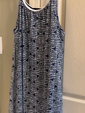 Navy and White Printed Tank Sundress - Women